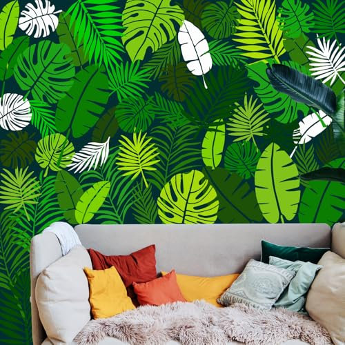 Große Schablonen für tropische Blätter, Motiv: Monstera, Palme, Feder, Fern, Bananenblätter, Schablonen für Wand, DIY, Heimdekoration, wiederverwendbar, flexibel, einfach zu verwenden, für