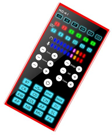 Handy Soundkarte für Streaming Stimmenverzerrer Externe Audio Mixer für Stück Mobile Einfach zu Bedienen zu Transportieren Robustes Metallmaterial