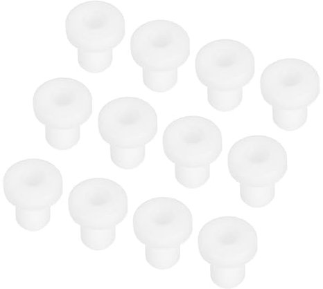 sourcing map 15Pcs t Shape Rubber Grommet Mount Dia 3mm ID 1.5mm H 5mm White Seal Protection Cable Grommets Flexible for Cable Pipe