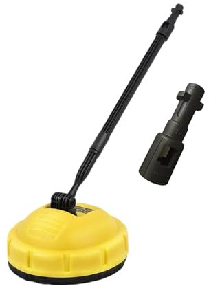 Pulitore per superfici ad alta pressione per rondelle serie K, accessorio per pulizia patio con ugello rotante, manico lungo, spazzola rotante per idropulitrice per strada, auto, cortile, casa