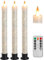 Da by Stick LED Kerze mit Timer-Funktion, Funkelnde Flamme Kerze mit Fernbedienung, Märchen LED Kerze 3 Stück (2 x 25CM) Für Weihnachtsdekoration, Raumdekoration, Hochzeit (Elfenbein)