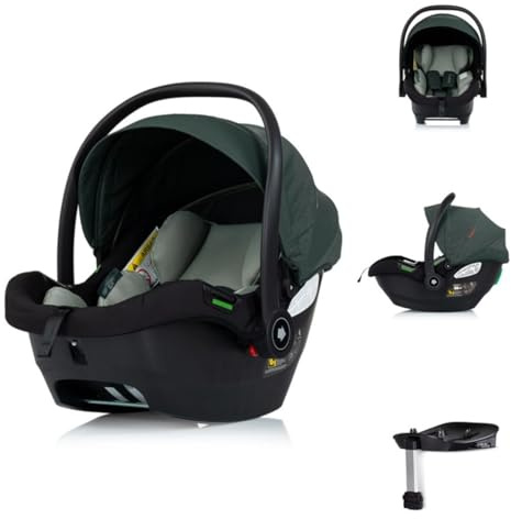 Chipolino Set Babyschale Isofix-Station Duo Smart i-Size verstellbare Kopfstütze tannengrün