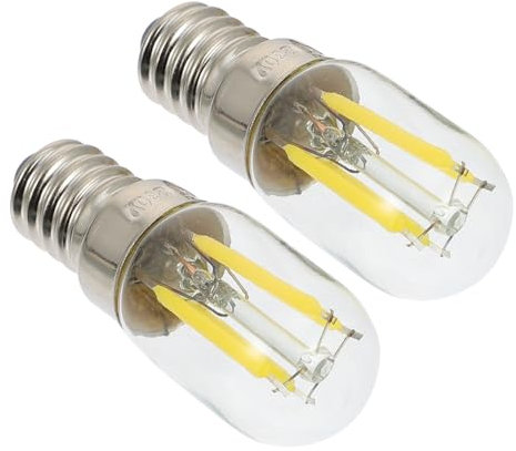 BAZEITFLOW Bombilla para Refrigerador Led E14 Regulable Luz Blanca Fría Sin Repuesto De Alta Eficiencia 2 Piezas para Frigorífico Alta Duración