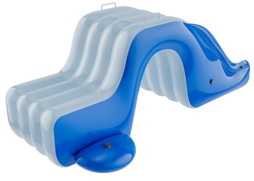 Diapositivas de la Piscina Inflable, 41.3x68.9x29.5 Engrosar el tobogán de la Piscina PVC, el Agua Ancha antihollover para Exterior, Interior, Patio Trasero, Azul Oscuro + Gris, los tobog