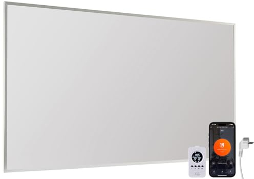 Sichler Haushaltsgeräte IR Heizung: Smarte WLAN-Infrarot-Heizung, 600 W, bis 15 m², Thermostat, App (Infrarotheizung Decke, Infrarotheizung Deckenmontage, Heiz)