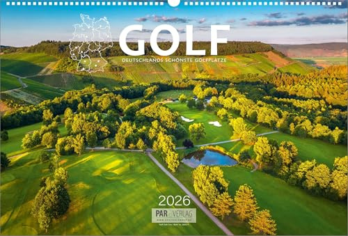 Golf-Kalender 2026 – DIN A2 (62 × 42 cm) Deutschlands schönste Plätze mit Greenfee-Ermäßigungen & € 20 Golf House Gutschein – 26. Ausgabe, Golfkalender Original seit 2001