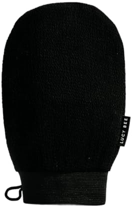 Lucy Bee Exfoliating Body Mitt, Double-Sided Glove for Smooth, Soft Skin, Removes Dry Skin, Perfect for Self-Tan Prep, Bath & Shower, Hands & Feet