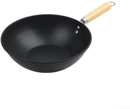 MoSundi Stainless Steel Frying Pan Small, Nonstick Patterned Bottomed Pan Wok Iron Pots Kitchen Cookware 18CM 20CM 22CM 24CM 26CM 28CM(26CM)