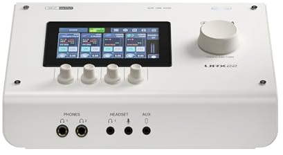YAMAHA URX22 USB-C Audiointerface – Kompaktes 4-In/2-Out-Interface mit 32-Bit/192 kHz Audio, Touch-LCD-Steuerung, integriertem DSP-Mixing & Effekten für Kreative und Musiker – Weiß