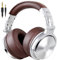 OneOdio Wired Over Ear Headphones Hi-Fi Sound & Bass Boosted headphone with 50mm Neodymium Drivers and 1/4 to 3.5mm Audio Jack for Studio DJ AMP Recording Monitoring Phones Laptop (Brown)