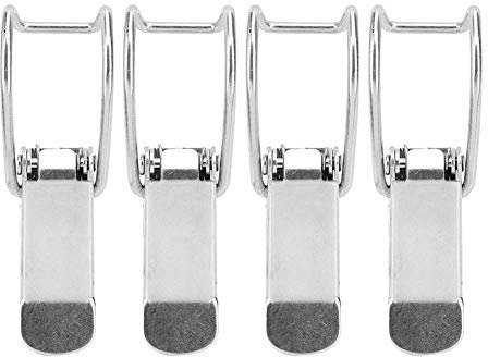 Walfront 4PCS Chiavistelli Fermaglio Chiavistello di Chiusura Scatola Serratura del Baule di Valigia per Macchina Materiale L'attrezzatura Elettrica Argento