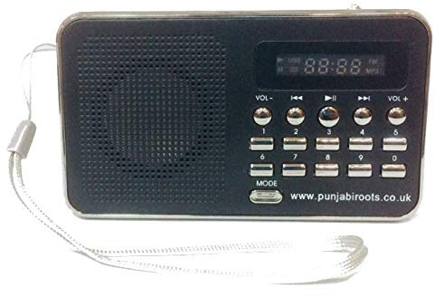 Gurbani MP3 Player with over 1200 tracks of Nitnem, Sukhmani Sahib,Katha,Kirtan, and Gurbani tracks - Black