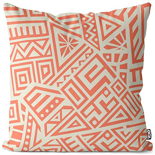 VOID Aztec Orange Kissenbezug Kissenhülle Sofakissen Kissen Deko Outdoor-Kissen Dekokissen, Kissen Größe:50 x 50 cm