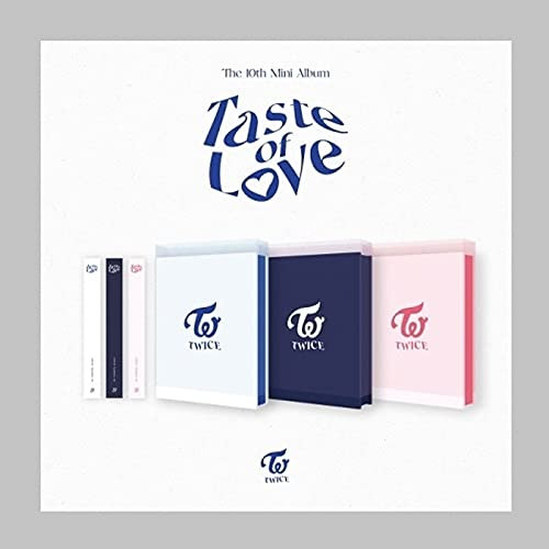 Twice Taste of Love 10th Mini Album 3 Versionen Set CD + 76p Fotobuch + Booklet + 1p Lenticular + 1p Tasting Card + 1p Untersetzer + 5p Photocard + Message Photocard Set + Tracking Kpop Sealed
