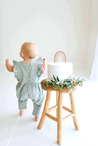 Boho-Tortenaufsatz aus Holz, Regenbogenfarben, für Jungen oder Mädchen, Geburtstagsparty oder Babyparty