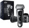 Braun Series 8 Rasierer Herren mit 3+1 Scherkopf, Elektrorasierer & Trimmer, Sonic-Technologie, 40°-Kopf, Konturenanpassung, Reinigungsstation, Wet & Dry, 8467cc, silber