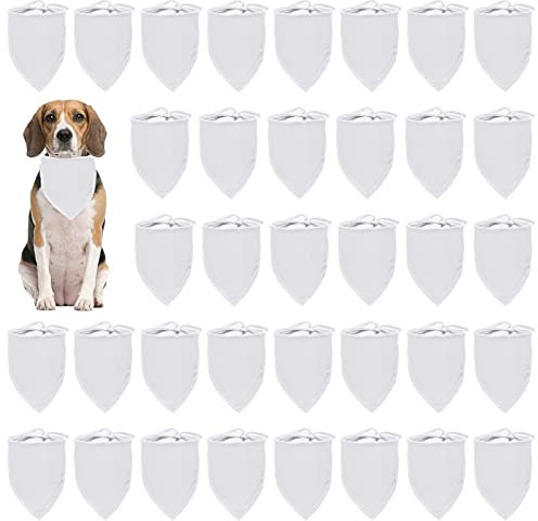 HACRAHO Blanko-Hundehalstücher, 36 Stück, für kleine und mittelgroße Hunde