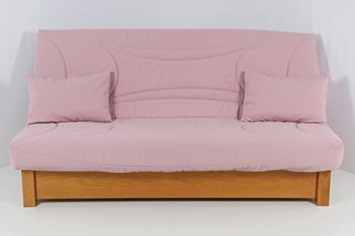 Hévéa Sélection Housse CLIC CLAC 120x190 matelassée Vieux Rose