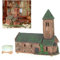 Midene Keramik Teelichthaus, Handarbeit, Künstlerisches Miniatur, Historische Kapelle in Taize, Frankreich, A262N