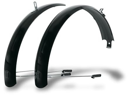 SKS Bluemels Basic 60 Fahrrad-Schutzblech (Set) // 20', Ausführung:schwarz glänzend