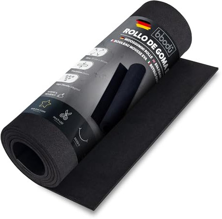 BIBODU Rouleau Mousse EVA Noire 2mm | Dimensions 150 cm x 32 cm, Densité 80 kg/m3 | Mousse Eva Noir pour Bricolage DIY, Costumes Cosplay, Halloween | Convient aux Enfants et aux Filles
