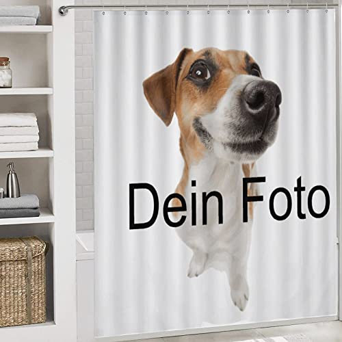 VLIZO Personalisiert Duschvorhang Anti-Schimmel Wasserdicht Duschvorhänge Textil Aus Polyester Mit Duschvorhangringen Waschbar Anti-Bakteriell Shower (1,48x72 inch/ 120x180 cm)