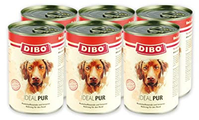 DIBO PUR IDEAL - Rind & Geflügel, 6 x 400g-Dose, Hundefutter, Nassfutterohne Konservierungsstoffe, Reine Fleischdosen aus frischem und natürlichem Fleisch Qualität