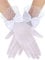 Bencailor Damen Spitzen Handschuhe Hochzeit Party Kurze Ball Elegante Handschuhe mit Schleife für Sonnenschutz Trauerfeier(Weiß)