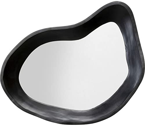 Kare Design Wandspiegel Dynamic, schwarzer Rahmen, Spiegel, leichte Wandmontage, asymmetrischer Spiegel, Wohnzimmer, Flur, 44x32x7 cm (H/B/T)