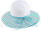 Miuno® Damen weich Sonnenhut Partyhut Stroh Hut Schleife H385 (Türkis)