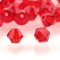 280 Stück 6mm Kristall Glas Perlen Facettierte Glasperle Kügelchen Bunte Glasperlen Runde Kunstperlen Mehrfarbig Sortierte Perlen Gemischt Bastelperlen für Handwerk Armband Schmuck,Rot