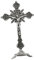MagiDeal Stehendes Kruzifix, Tischkreuz, Metall, klein, 25,4 cm, Jesus am Kreuz, Statue, Kruzifix mit Ständer, Jesus-Kruzifix für Kapelle, Schreibtisch, Regal, Antikes Zinn