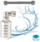 3/4'' Automatisches schwimmerventil Wasserstandsregelventil,304 Edelstahl Schwimmerkugel Ventil automatische wasserstandsregelung,Mit Wasserhahn-Dichtungsband und Wellrohr (Seitenwasseraufnahme)