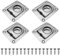 MiOYOOW 4Pcs Anneaux d'arrimage Taquet Marin, Ancres d'arrimage à Anneau en D Encastrées Au Sol Œillets d'arrimage de Fixation avec 16 Vis D'installation pour Remorques Camions Bateaux