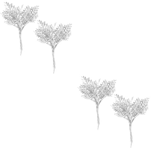 PRETYZOOM 4 Stück Kiefernstecklinge Gefälschte Fichte Plektrum Künstliche Tannenzapfen-Picks Pinienblumen-Picks Weihnachtsblume Weihnachtsblätter Stiele Weihnachtsbaum Plastikblume Kranz