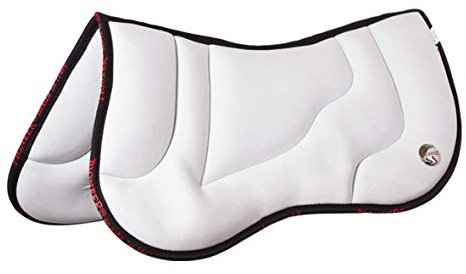 PIONEER Sattelunterlage für Pferde aus Mikrofaser und Memory Foam für das Reiten, Pferdezubehör mit Stoßabsorptionstechnologie, ideal für Springreiten und Dressur - Schwarz