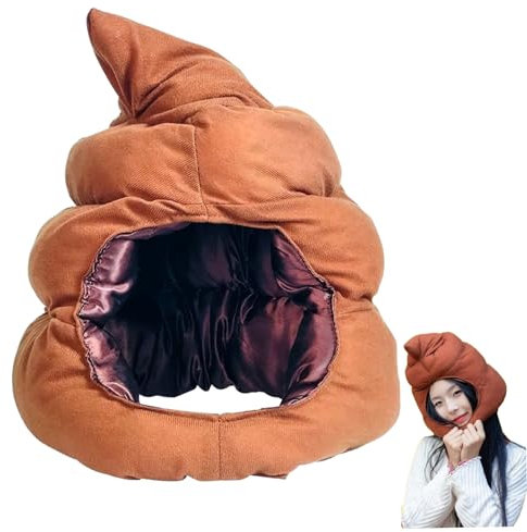 Naisicatar Chapeau caca Coton Costume drôle Costume pour adultes Soft Warm Craz Crazy Chapeaux Plance de caca CAPEAR POUR PHOTO PROP COSPlay Party Favor