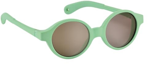 BÉABA, Gafas de sol Bebé 9-24 meses, Protección UV 100% - CAT 3, Protección lateral, Confort óptimo, Patillas ajustables en 360°, Joy, Verde neón