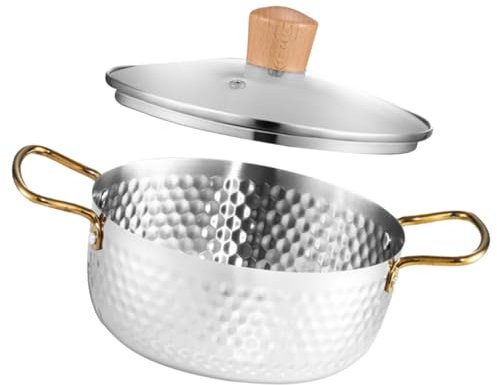 COLLBATH Stainless Steel Instant Noodle Pot Korean Noodles Soup Pot Ramen Cooking Utensils
