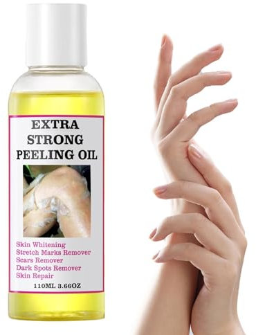 Fellflying Peeling-Öl Für Dunkle Haut, 110 Ml Gelbes Peeling-Öl, Exfolierende Peeling-Lösung Für Den Körper, Aufhellende Hornhaut, Ellbogen, Knie, Finger Bis Schwarz Für Alle Hauttypen
