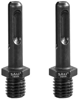 SALI 2 Stück Adapter M14 Gewinde auf SDS PLUS Schaft für Fliesenbohrer Bohrkrone Adapter für Bohrmaschine M14 Gewinde Bohrfutter