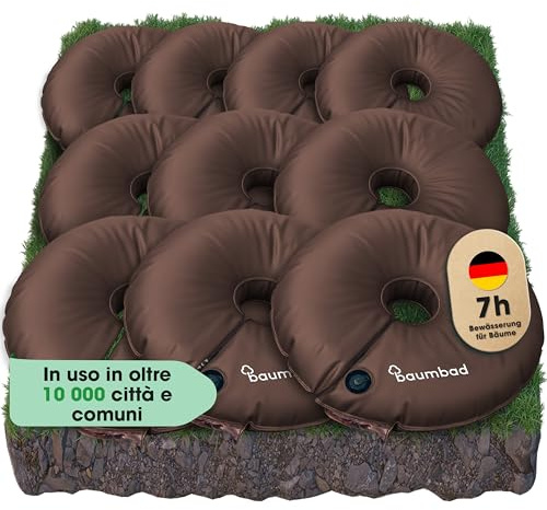 baumbad 10 Premium Bewässerungsringe 55 Liter, PVC UV Beständig, Baumring zur Bewässerung in Grün, mit Umweltfreundlicher Verpackung