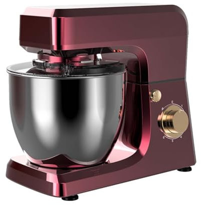 Stand Mixer, 1800W Food Mixer Dough Blender, 10L Electric Cake Mixer with Bowl, Dough Kneading Machine for Most Home Cooks red