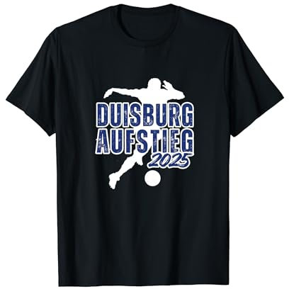Duisburg Fußball Kicken Fan NRW Stadion blau weiss T-Shirt