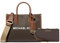 Michael Michael Kors Mirella Small Signature Logo Crossbody Bag Bundle with Jet Set Large Leather Smartphone Wristlet Wallet, Braun