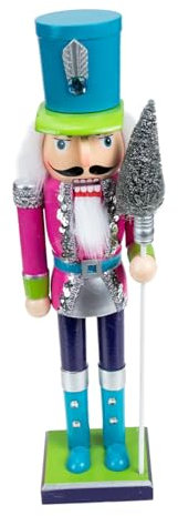 Anneome schiaccianoci cracker di Natale giocattoli di natale soldatini natale soldatini natalizi ornamento burattini forniture per feste di Natale carta da natalizia Di legno Rosy