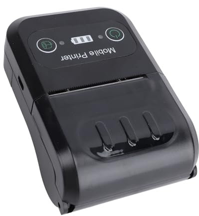 Gugxiom Imprimante de Reçus Thermique Bluetooth 58 Mm, Mini-imprimante Portable sans Fil Android pour Factures de Poche, Tickets de Caisse, pour Petites Entreprises, Compatible avec