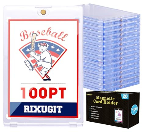 20-Pack 100pt Magnetic Card Holder, One Touch Card Holder for Trading Cards