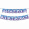 Die Eiskönigin Schneeflocke Geburtstagsparty-Banner Frozen Party Dekorationen Winter Schneeflocke Happy Birthday Banner für Winter Wonderland Weihnachten Party Supplies Babyparty-Dekorationen (blaue