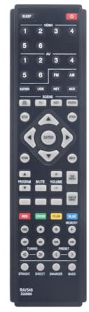 AULCMEET RAV546-ZQ56680 Replacement Remote Control Compatible with Yamaha 4K Ultra HD AV Receiver RX-S601 RX-A670 RX-A550 RX-S601D RX-V479 RXA670 RXV479 RXA550 RXS601D RXS601